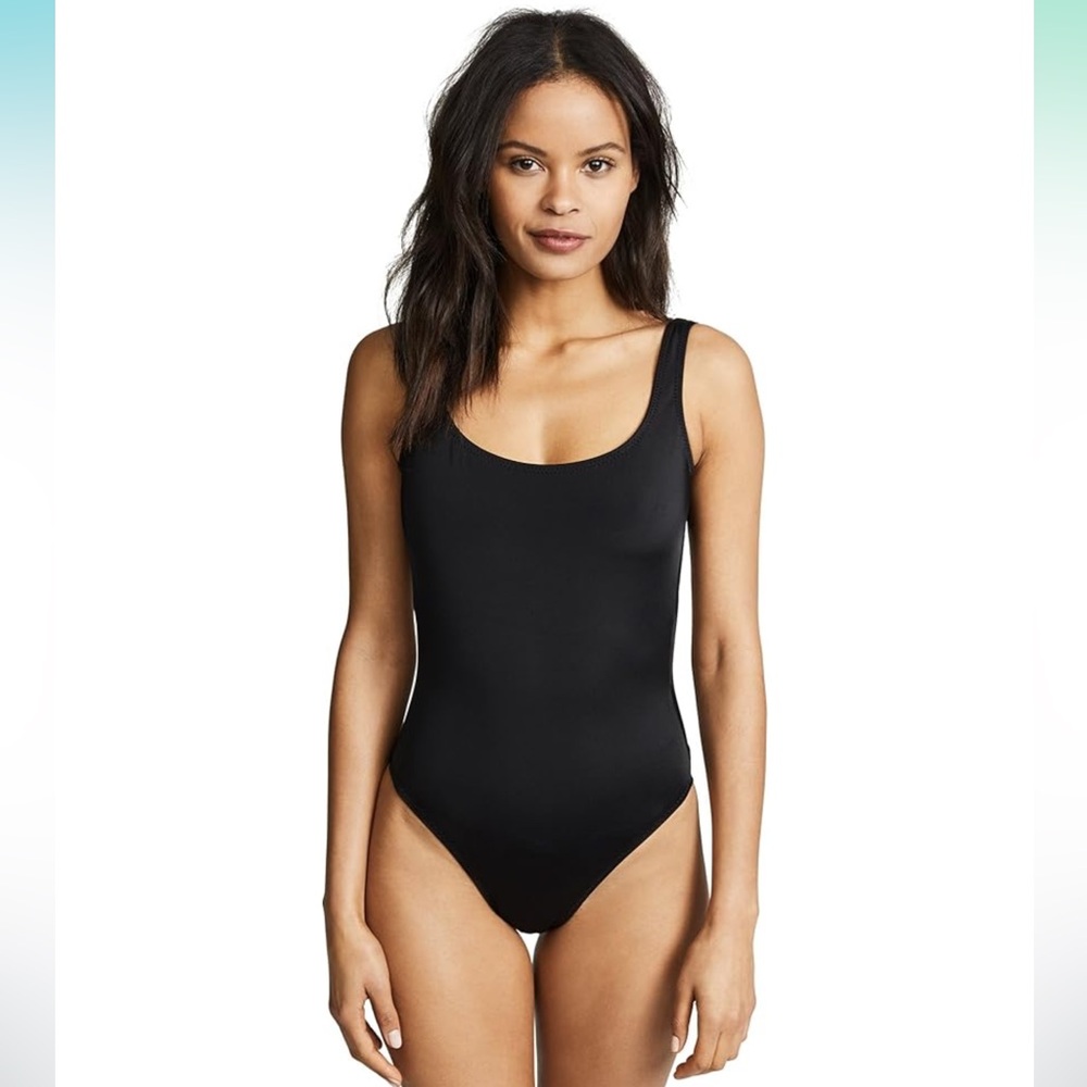 Norma Kamali Super Low Back Mio Swimsuit Black (XS)